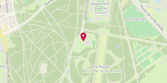 Plan de Centre Équestre Bayard Vincennes, avenue du Polygone, 75012 Paris