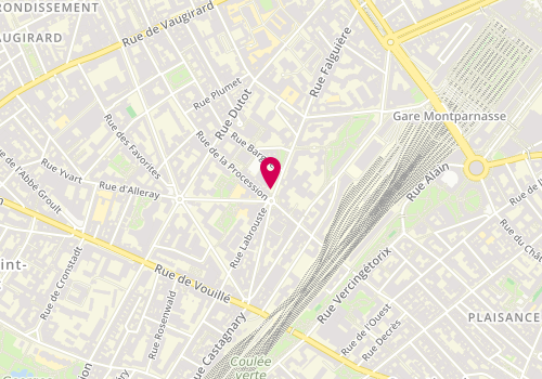 Plan de Gymnase Falguière, 144 Rue Falguière, 75015 Paris