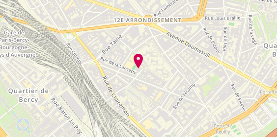 Plan de Centre Sportif Lancette, 29 Rue de la Lancette, 75012 Paris