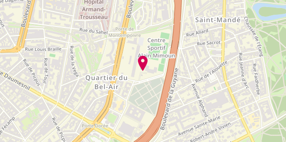 Plan de Centre Sportif Paul Valery, 15 Rue de la Nouvelle-Calédonie, 75012 Paris