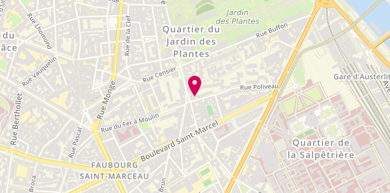 Plan de Centre Sportif Poliveau, 39 Bis Rue Poliveau, 75005 Paris