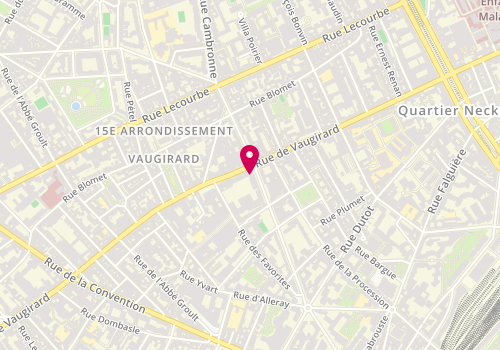 Plan de Gymnase Raymond Burgard, 251 Rue de Vaugirard, 75015 Paris