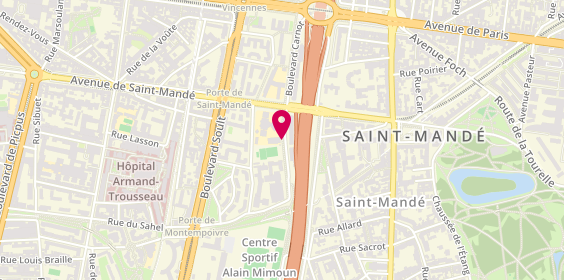 Plan de Centre Sportif Carnot, 26 Boulevard Carnot, 75012 Paris