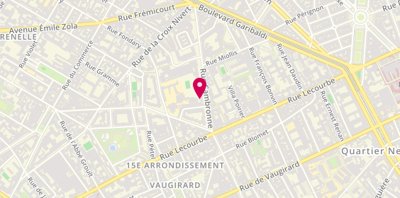 Plan de Centre Sportif Sablonniere, 62 Rue Cambronne, 75015 Paris