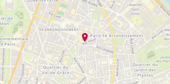 Plan de Piscine Jean Taris, 16 Rue Thouin, 75005 Paris