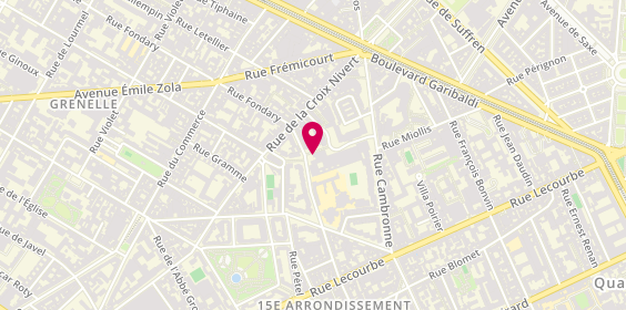 Plan de Dojo de Grenelle, 21-23 Rue de l'Amiral Roussin, 75015 Paris