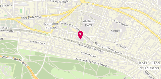 Plan de Centre Aquatique le Dôme de Vincennes, 20 avenue des Murs du parc, 94300 Vincennes
