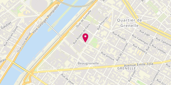 Plan de Centre Sportif Rene et Andre Mourlon, 19 Rue Gaston de Caillavet, 75015 Paris