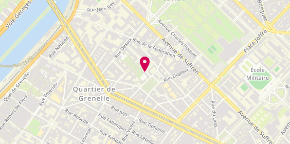 Plan de Gymnase Dupleix, 28 Rue Edgar Faure, 75015 Paris