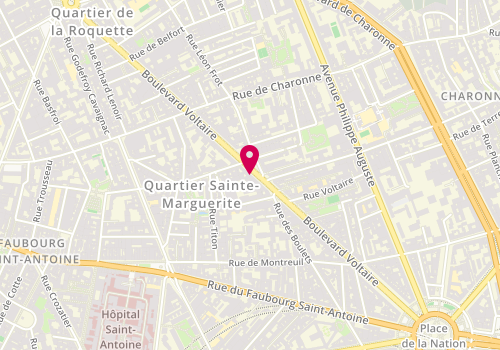 Plan de Silvaticus Crossfit et Pole Dance, 220 Boulevard Voltaire, 75011 Paris