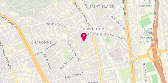 Plan de Gymnase Vignoles Est, 87 Rue des Haies, 75020 Paris