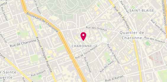 Plan de Gymnase Charonne Planchat, 20 Rue Monte Cristo, 75020 Paris