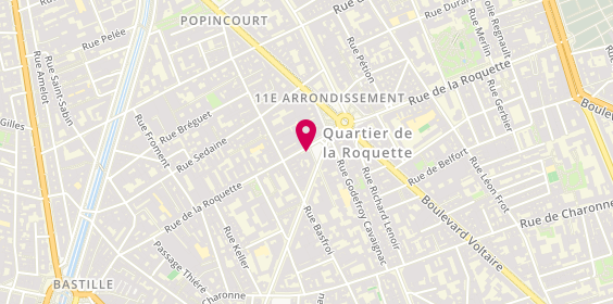 Plan de Tep de la Roquette, Square de la Roquette Paris, 75011 Paris
