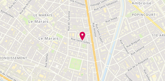 Plan de Holding Fitness, 14 Rue Saint Gilles, 75003 Paris