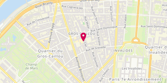 Plan de Centre Sportif Cler, 6 Rue Cler, 75007 Paris