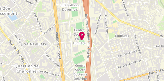 Plan de Centre Sportif Louis Lumière, 30 Rue Louis Lumière, 75020 Paris