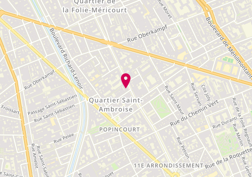 Plan de Studio 45, 45 Avenue Parmentier, 75011 Paris