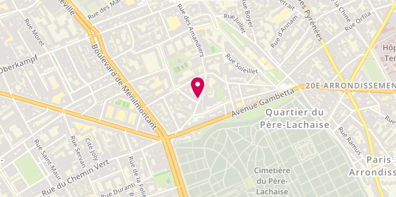 Plan de Liberty Gym, 39 Rue des Amandiers, 75020 Paris