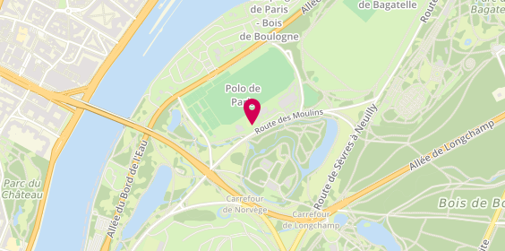 Plan de Polo de Paris, Bois de Boulogne
Route des Moulins, 75016 Paris