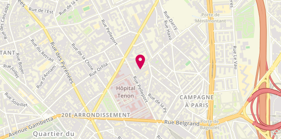 Plan de Gymnase Bretonneau, 7 Rue Bretonneau, 75020 Paris
