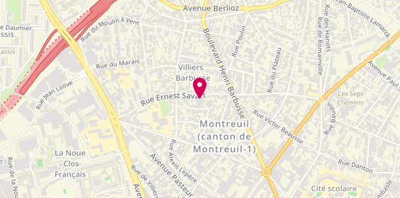 Plan de District Training Zone, 58 Rue Ernest Savart, 93100 Montreuil