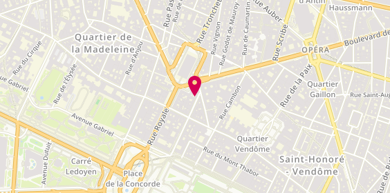 Plan de Keana Cours de Pilates Paris, 11 Rue du Chevalier de Saint-George, 75008 Paris