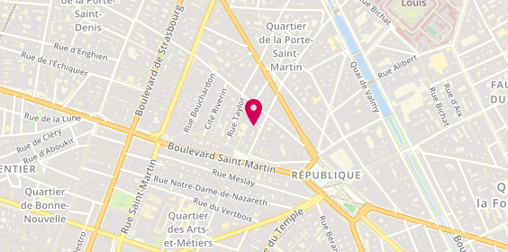 Plan de Gymnase Jean Verdier, 11 Rue de Lancry, 75010 Paris