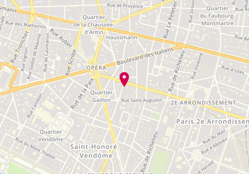 Plan de L'Usine, 8 Rue de la Michodière, 75002 Paris