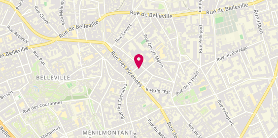 Plan de Gymnase des Pyrénées, 296 Rue des Pyrénées, 75020 Paris