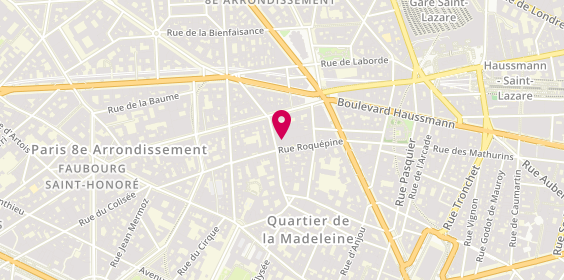 Plan de Gymnase Roquépine, 18 Rue Roquépine, 75008 Paris
