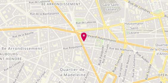 Plan de Sport Impulse Saint Lazare, 12 Rue Lavoisier, 75008 Paris