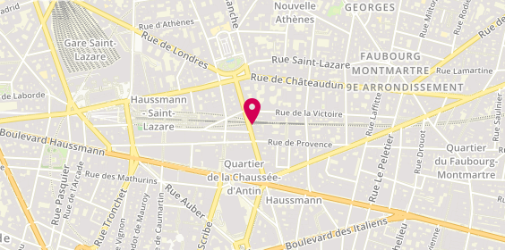 Plan de Basic Fit, Rue de la Chau. d'Antin 58, 75009 Paris