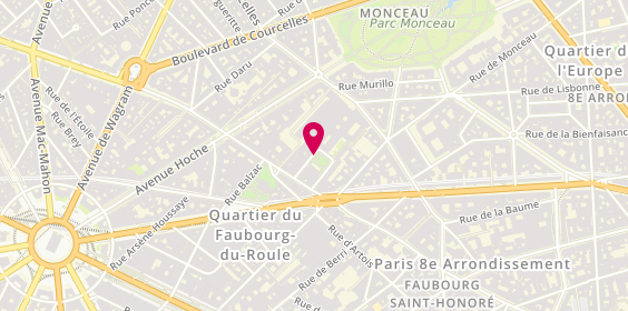 Plan de Club Gymnastique Aquatique et Natation, 28 Rue Laure Diebold, 75008 Paris