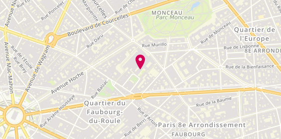 Plan de Centre Sportif Beaujon-Vil, 7 allée Louis de Funès, 75008 Paris