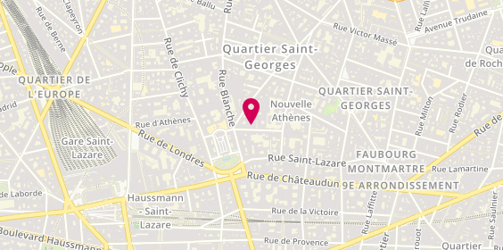 Plan de Gymnase Tour des Dames-Vil, 14 Rue de la Tour des Dames, 75009 Paris