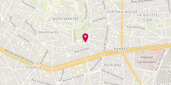 Plan de Gymnase Ronsard, 2 Rue Ronsard, 75018 Paris