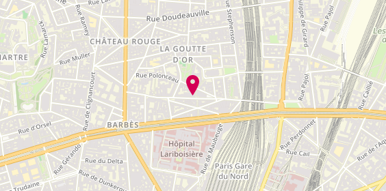 Plan de Centre Sportif, 12 Rue de la Goutte d'Or, 75018 Paris