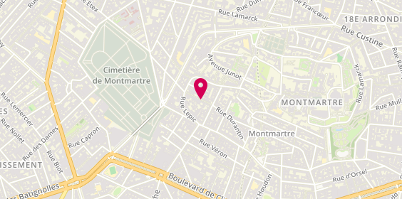 Plan de Gymnase Lepic Durantin, 45 Rue Durantin, 75018 Paris
