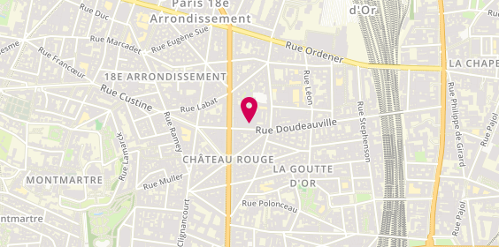 Plan de Gymnase Doudeauville, 82 Rue Doudeauville, 75018 Paris