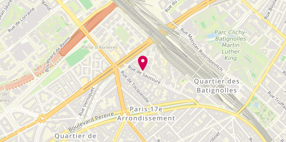Plan de Racing Club de France Saussure, 154 Rue de Saussure, 75017 Paris