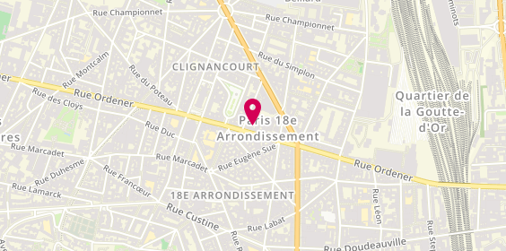 Plan de Club Montmartois, 60 Rue Ordener, 75018 Paris