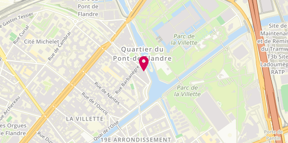 Plan de Bains Douches Rouvet, 1 Rue Rouvet, 75019 Paris