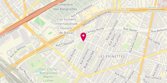 Plan de Piscine Bernard Lafay, 79 Rue la Jonquière, 75017 Paris