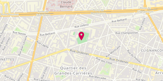 Plan de Centre Sportif Championnet, 172 Rue Championnet, 75018 Paris