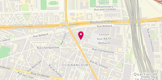 Plan de EcooStore, 127 Rue du Mont-Cenis, 75018 Paris