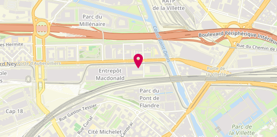 Plan de Gymnase Mac Donald-Vil, 147 Boulevard Macdonald, 75019 Paris