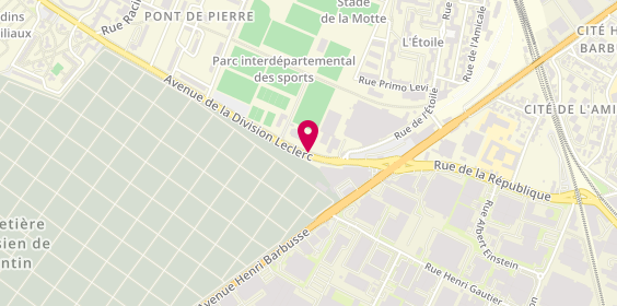 Plan de Centre sportif bobigny ville de paris, 40 Avenue Division Leclerc, 93000 Bobigny