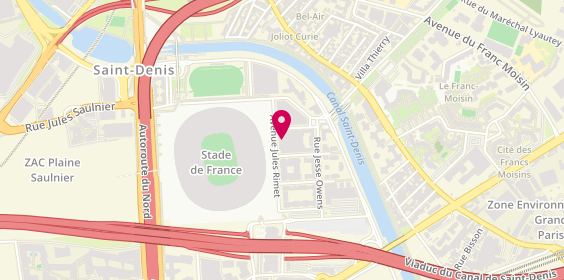 Plan de Salle de sport Saint-Denis - Fitness Park Stade de France, 17 avenue Jules Rimet, 93200 Saint-Denis