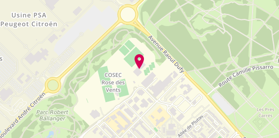 Plan de Club Tennis Rose des Vents, Rue Louison Bobet, 93600 Aulnay-sous-Bois
