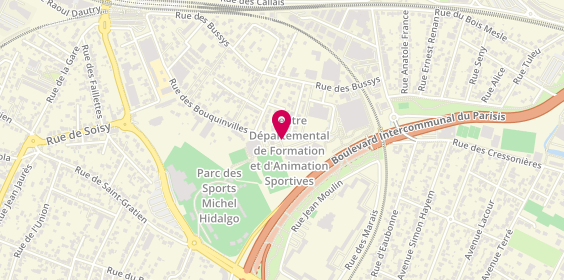 Plan de Centre d'Entraînement régional de la Ligue Ile de France d'Athlétisme, 64 Rue des Bouquinvilles, 95600 Eaubonne